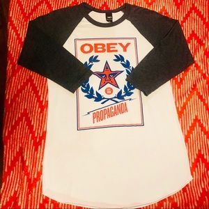 Obey Tops - NWOT Obey Baseball Tee Obey Tops - NWOT Obey Baseball Tee